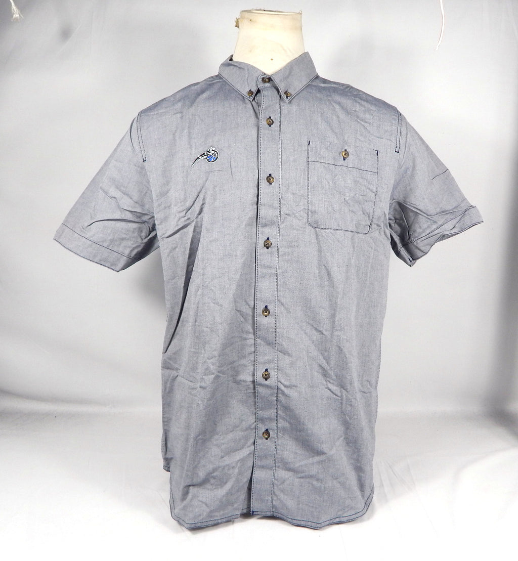 2013-14 Orlando Magic Team Issued Grey Button Up Polo Shirt XL 712995S