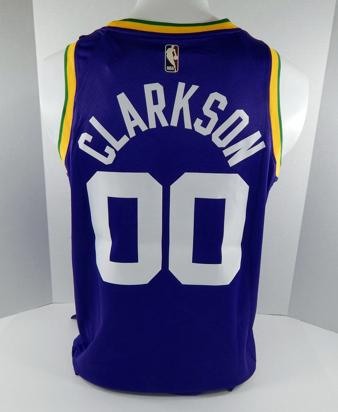 Men's Utah Jazz Jordan Clarkson #0 Swingman Purple Jersey Classic Nike NWT L 53S Pic2