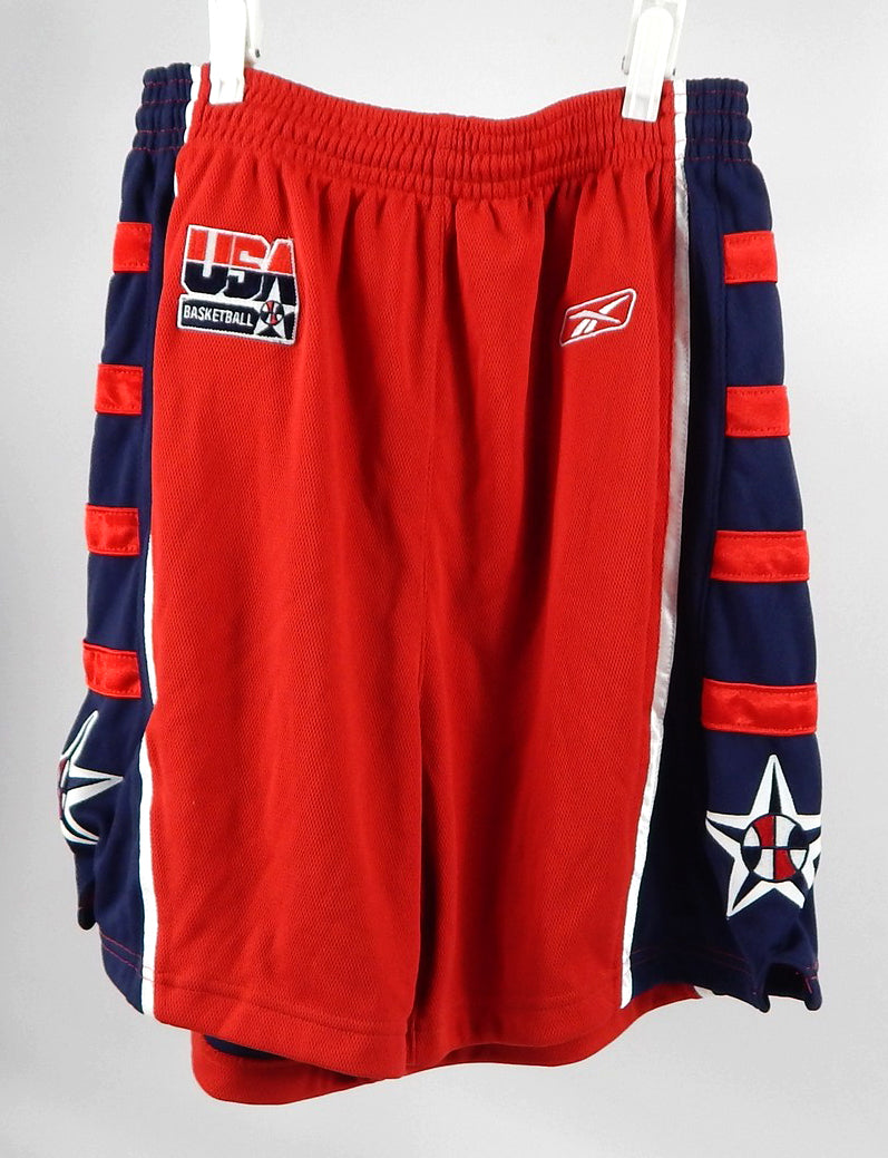 2000s Team USA Basketball Game Issued Red Shorts Basketball L 076