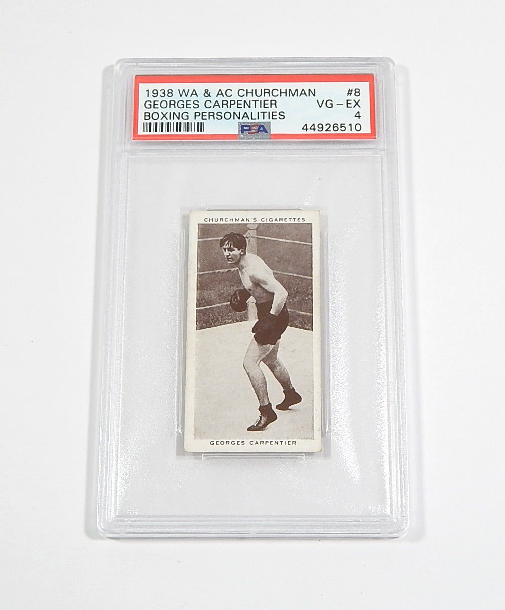 1938 WA & AC Churchman Boxing Personalities Georges Carpenter #8 PSA 4