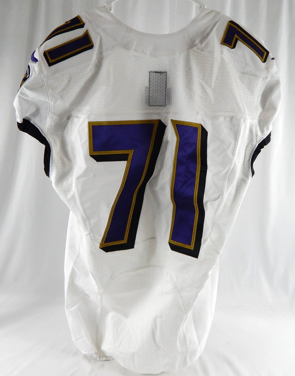 2022 Baltimore Ravens #71 Game Issued White Jersey NP Rem 44 656 Pic2
