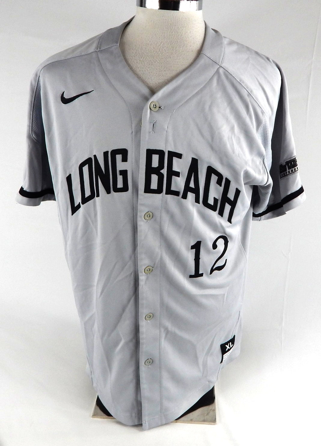 2018 Long Beach State Dirtbags #12 Game Used Grey Jersey Baseball XL 893