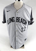 2018 Long Beach State Dirtbags #12 Game Used Grey Jersey Baseball XL 893