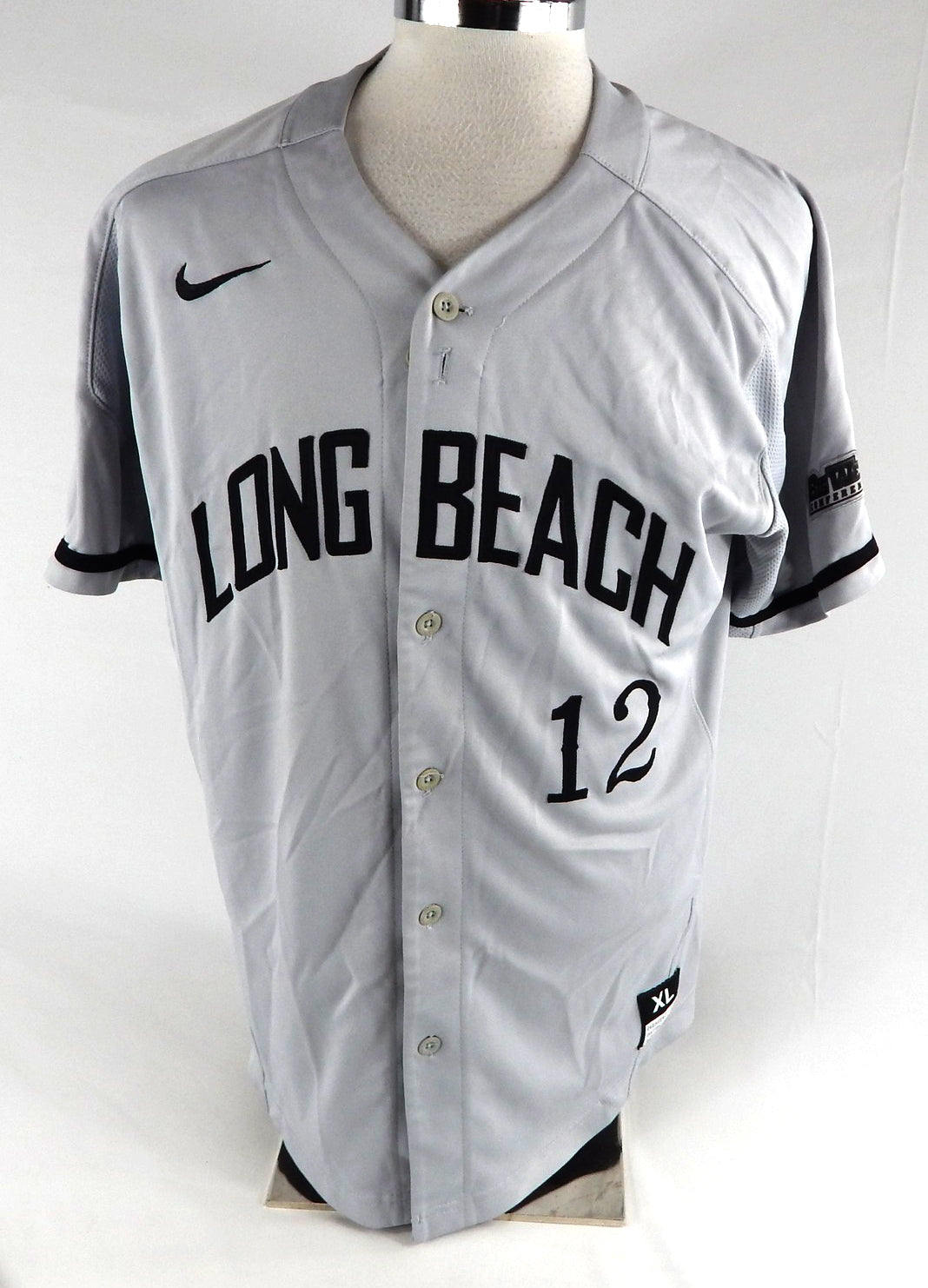 2018 Long Beach State Dirtbags #12 Game Used Grey Jersey Baseball XL 893