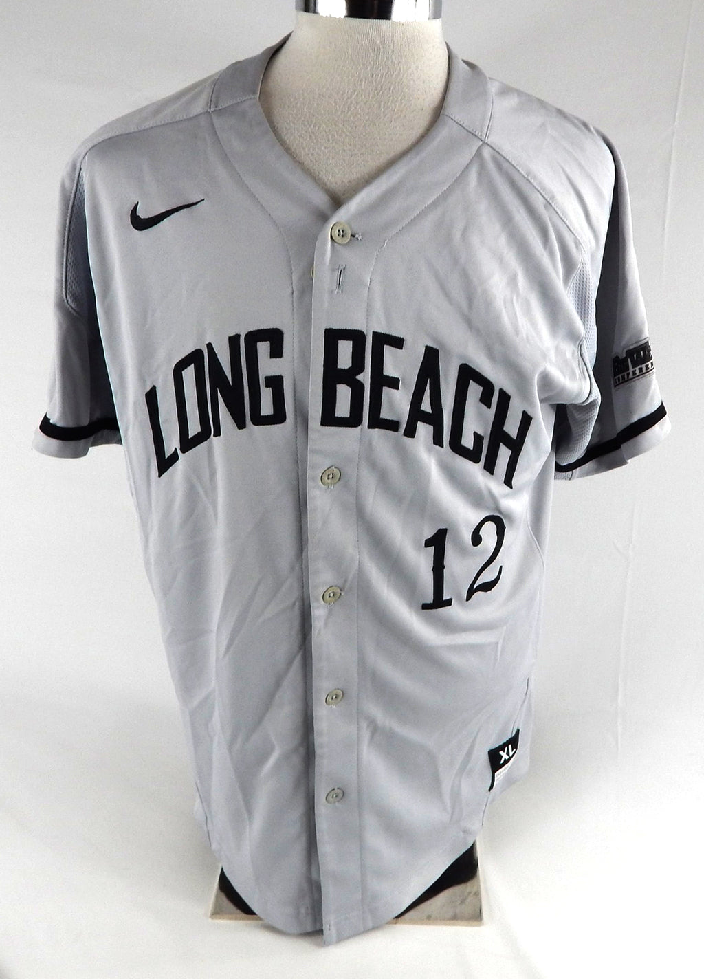 2018 Long Beach State Dirtbags #12 Game Used Grey Jersey Baseball XL 893 Pic2