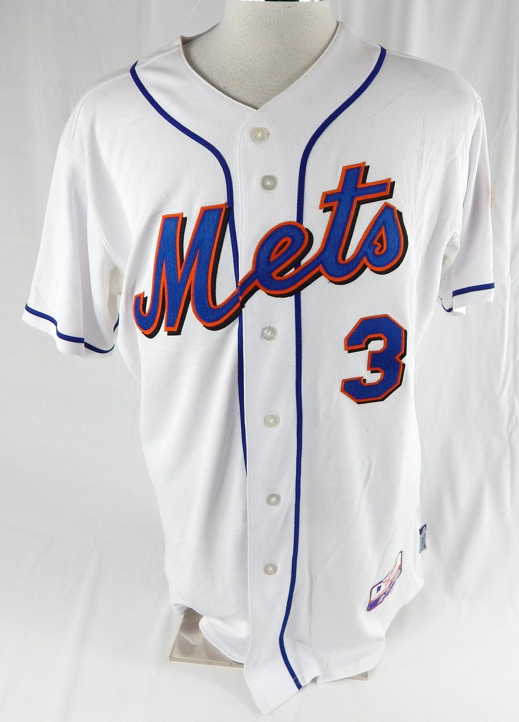 2011 New York Mets Brad Emaus #3 Game Issued White Jersey 44 216