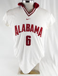 Womens Alabama Crimson Tide #6 Game Used White Jersey Soccer 623