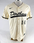 2018 Long Beach State Dirtbags #14 Game Used Cream Jersey Baseball L 896