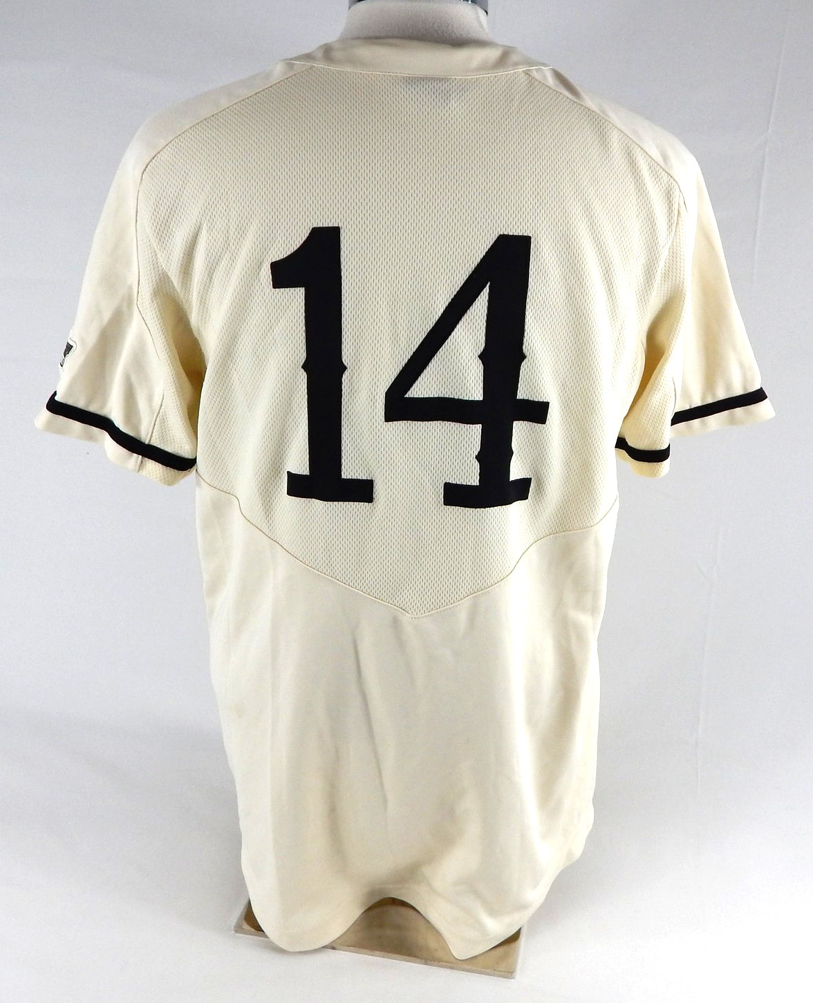 2018 Long Beach State Dirtbags #14 Game Used Cream Jersey Baseball L 896 Pic2