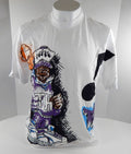 Men's Utah Jazz Thrift Hood Authentic White T-Shirt Los Angeles Supply NWT L 20S