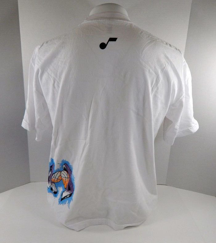 Men's Utah Jazz Thrift Hood Authentic White T-Shirt Los Angeles Supply NWT L 20S Pic2