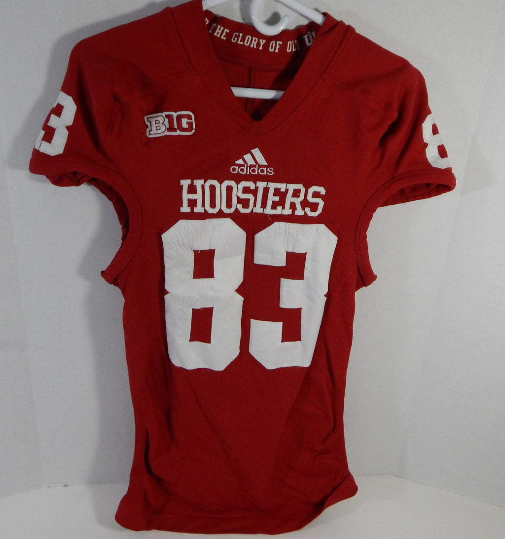 Indiana Hoosiers #83 Game Used Red Jersey Nameplate Removed DP14156