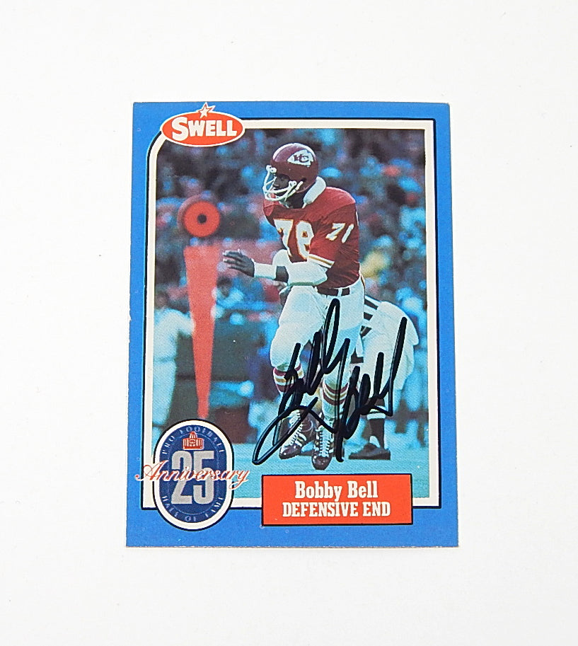 1988 Swell Football Greats Bobby Bell #16 Signed On Card Auto