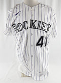 2026 Colorado Rockies Luis Peralta #41 Game Issued White Jersey 44 280