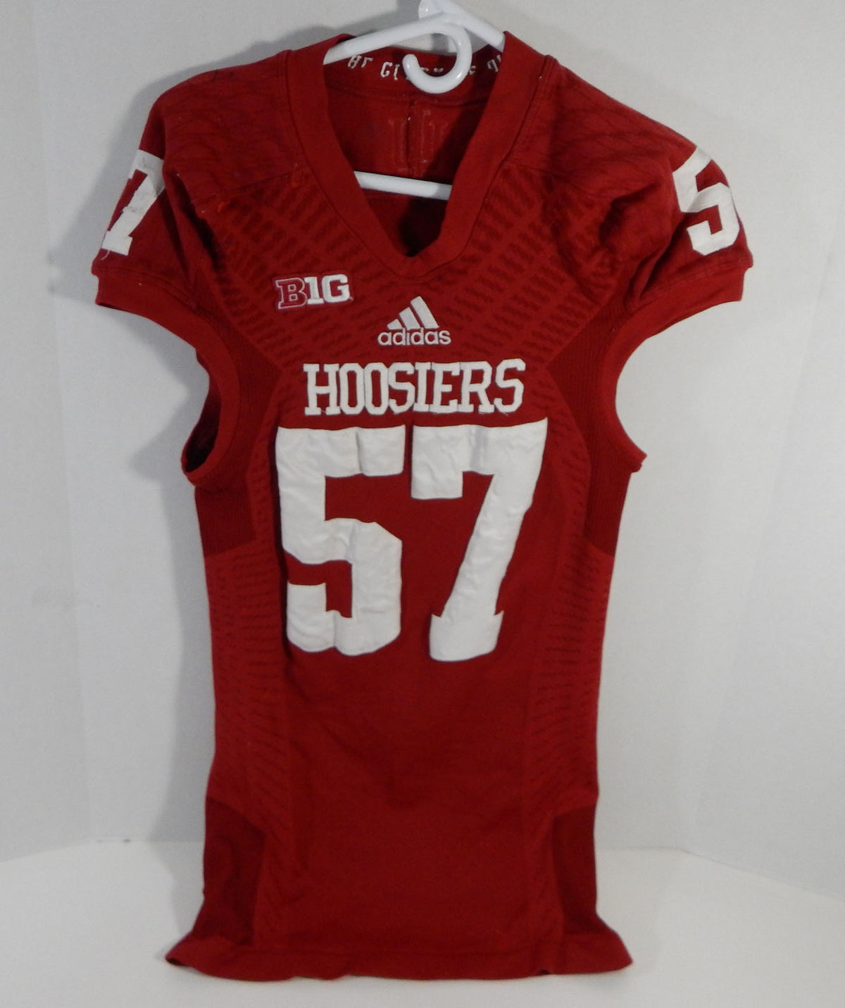 2013 Indiana Hoosiers #57 Game Used Red Jersey Nameplate Removed DP14157