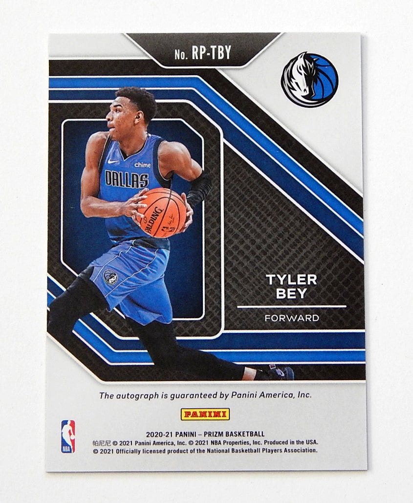 2020-21 Panini Prizm Rookie Penmanship Tyler Bey RC #RP-TBY Auto Autograph Pic2