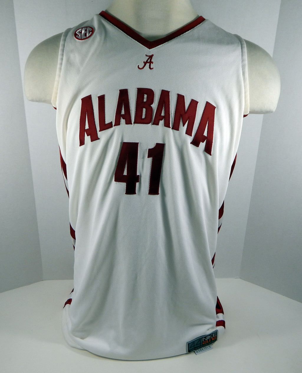 Alabama Crimson Tide Jocelyn Shaw #41 Game Used White Jersey BAMA00192 Pic2