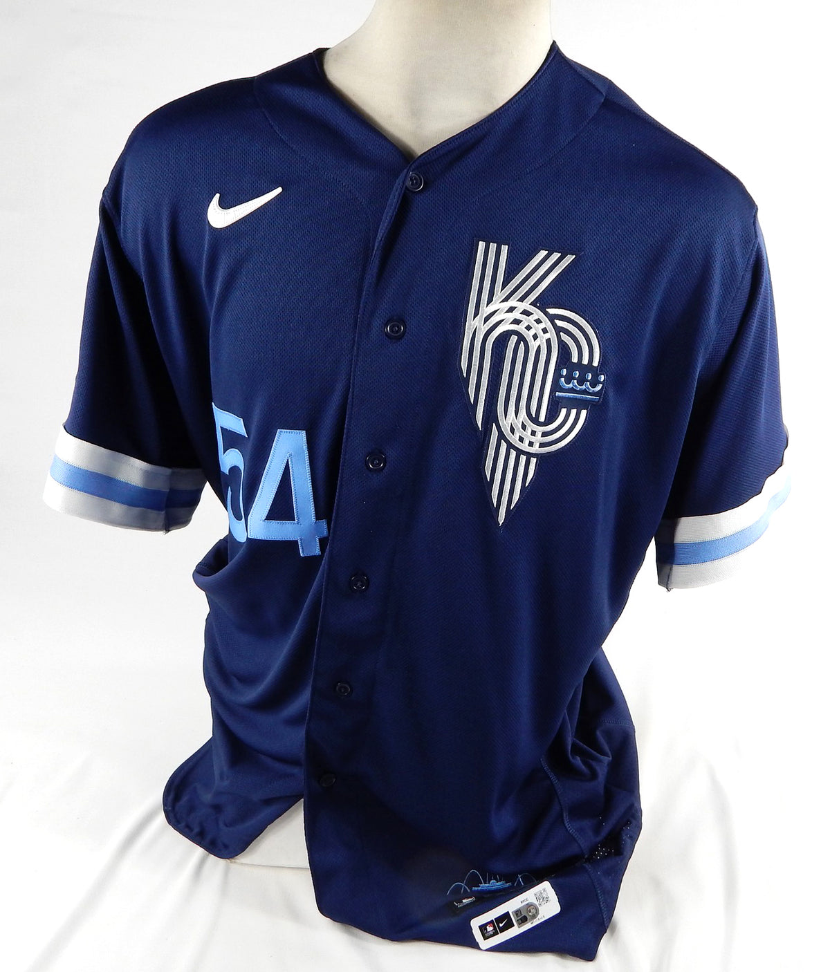 2023 Kansas City Royals Taylor Hearn #54 Game Issued Blue Jersey City Connect 48