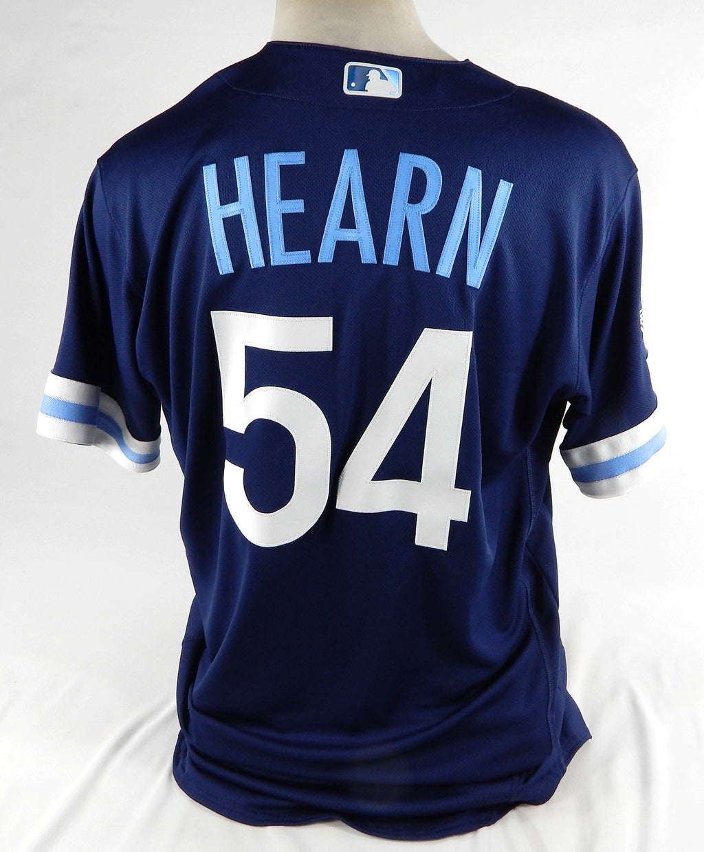 2023 Kansas City Royals Taylor Hearn #54 Game Issued Blue Jersey City Connect 48 Pic2