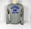 2021-22 Detroit Pistons Team Issued Grey Long Sleeve Training Shirt 063 L 08S
