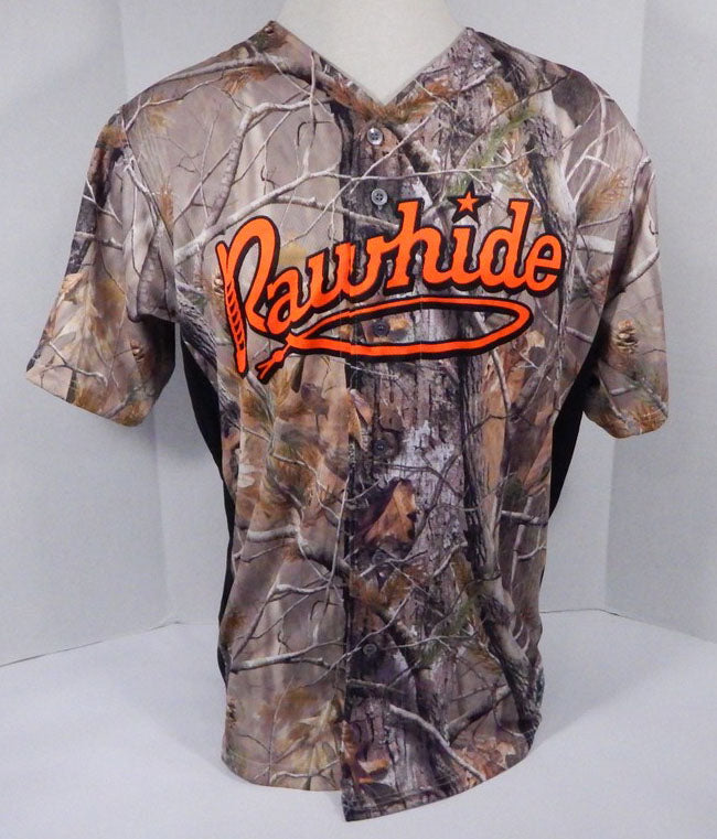 2018 Visalia Rawhide #38 Game Used Brown Camo Jersey Sportsman Night 32 Pic2