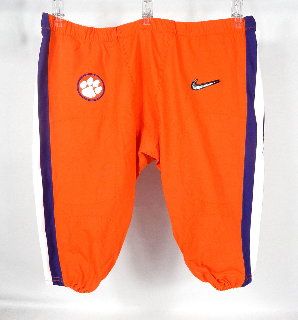 2016-18 Clemson Tigers Game Issued P Used Orange Pants College Playoffs 48 8S