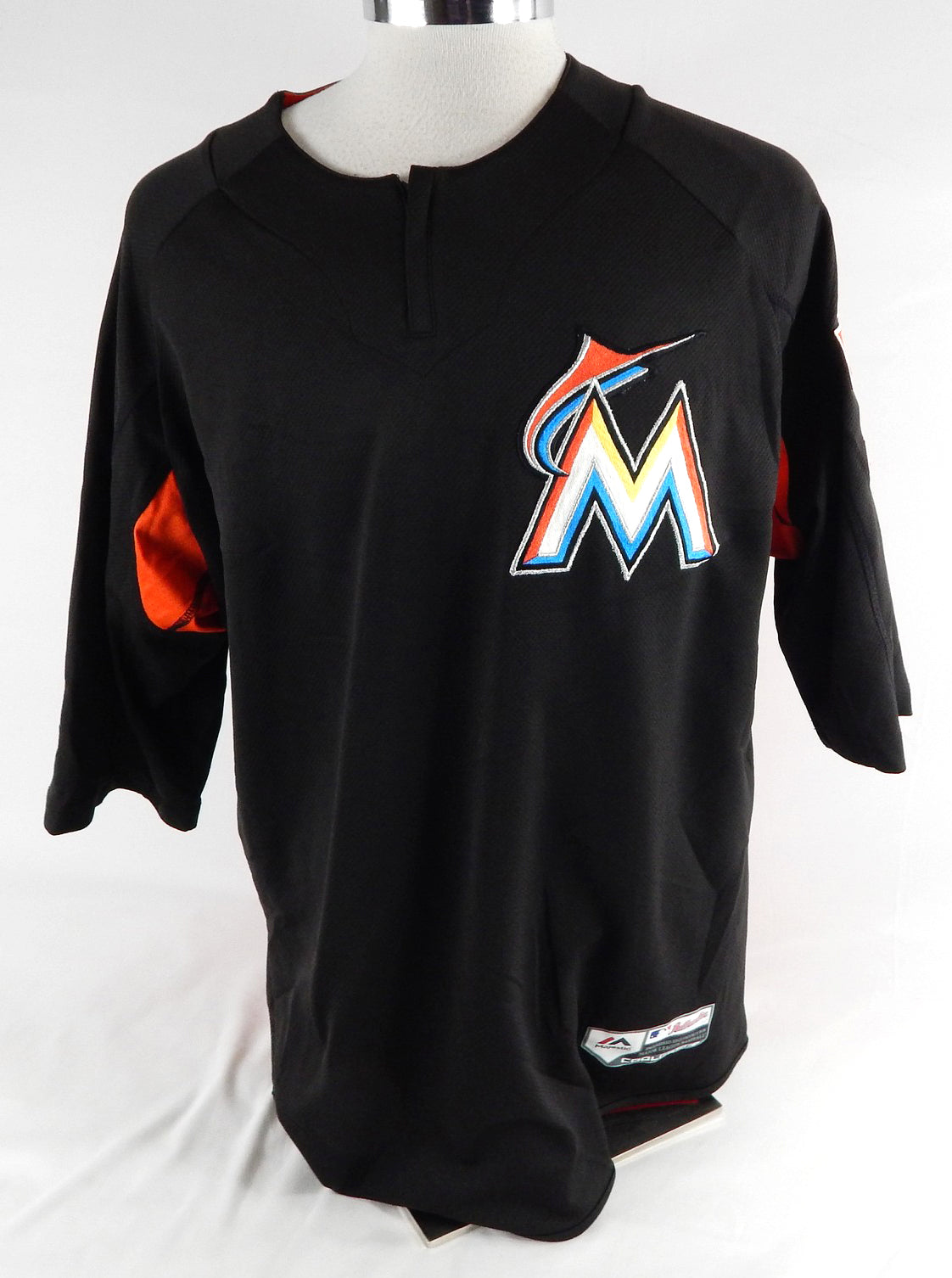 Miami Marlins Tayron Guerrero #72 Game Used Black Jersey Batting Practice XL 52