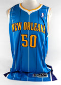 2010-11 New Orleans Hornets Emeka Okafor #50 Game Issued Blue Jersey 3XL 959