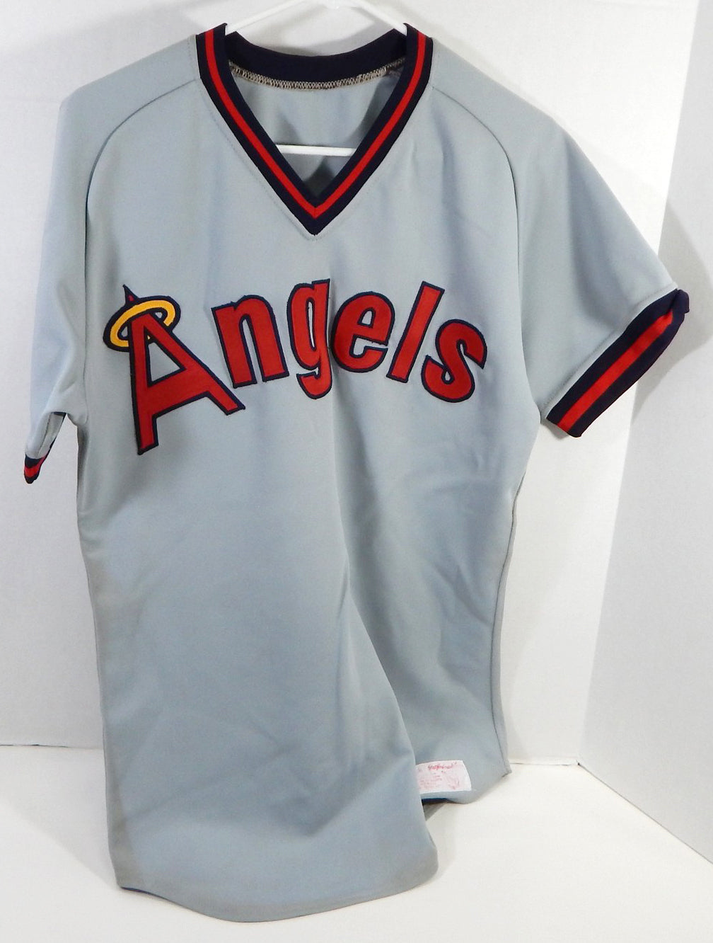 1980s California Angels Blank # Game Issued Grey Jersey 38 DP22410