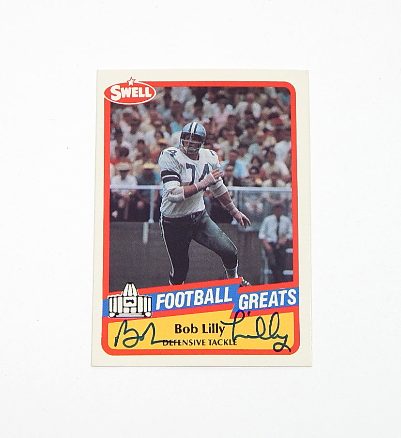 1989 Swell Football Greats Bob Lilly #109 Signed On Card Auto