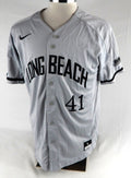 2018 Long Beach State Dirtbags #41 Game Used Grey Jersey Baseball L 900
