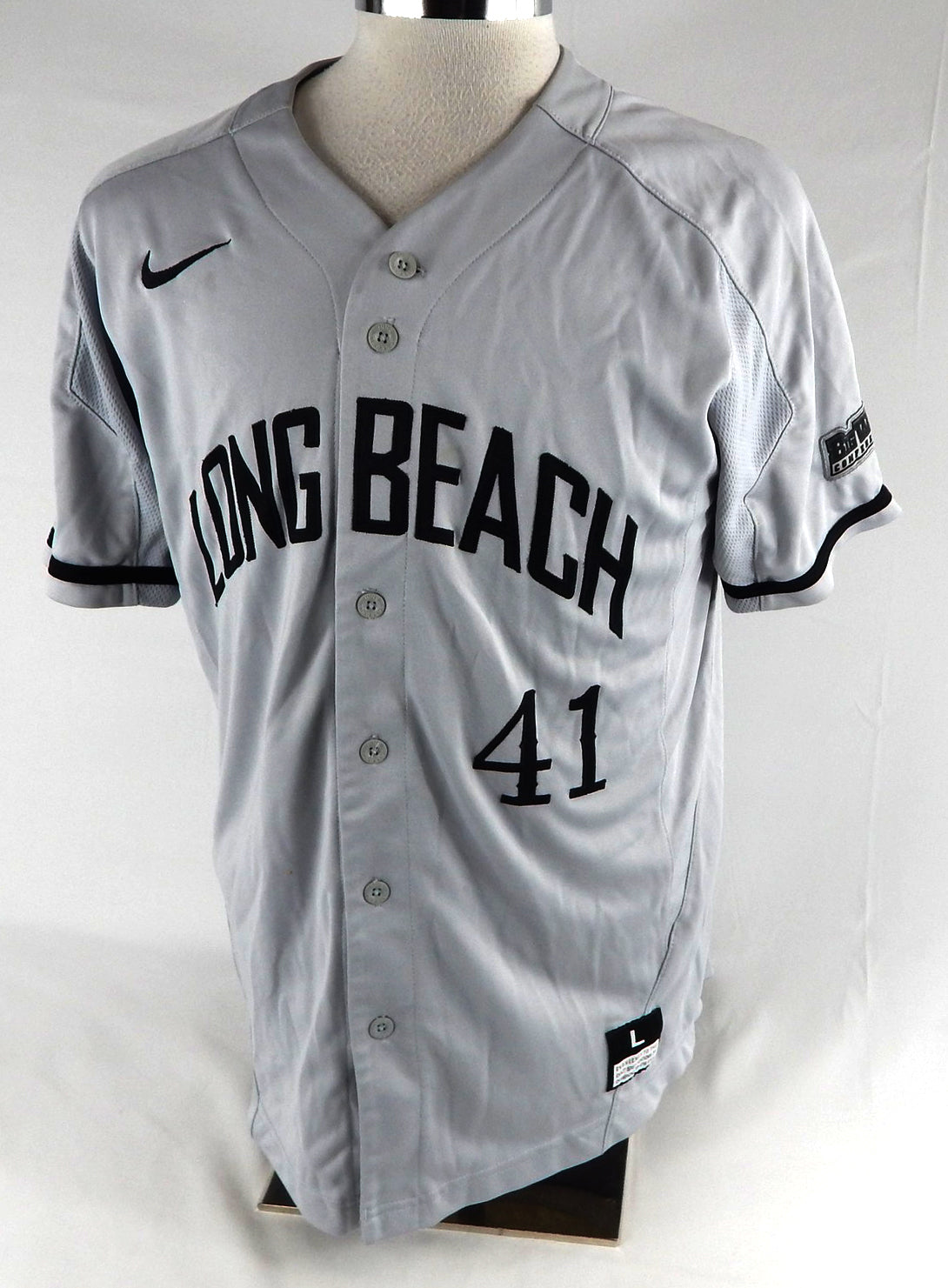 2018 Long Beach State Dirtbags #41 Game Used Grey Jersey Baseball L 900