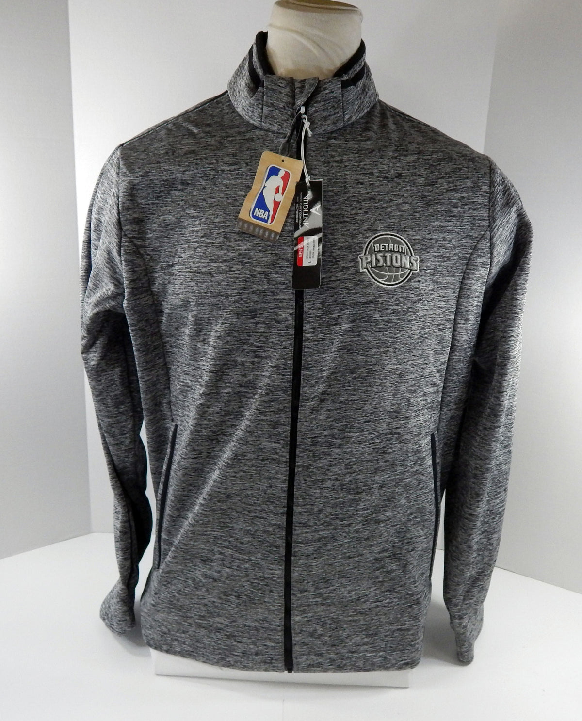 2015-16 Detroit Pistons Authentic Black Hoodie Sweatshirt Antigua NWT L 981S