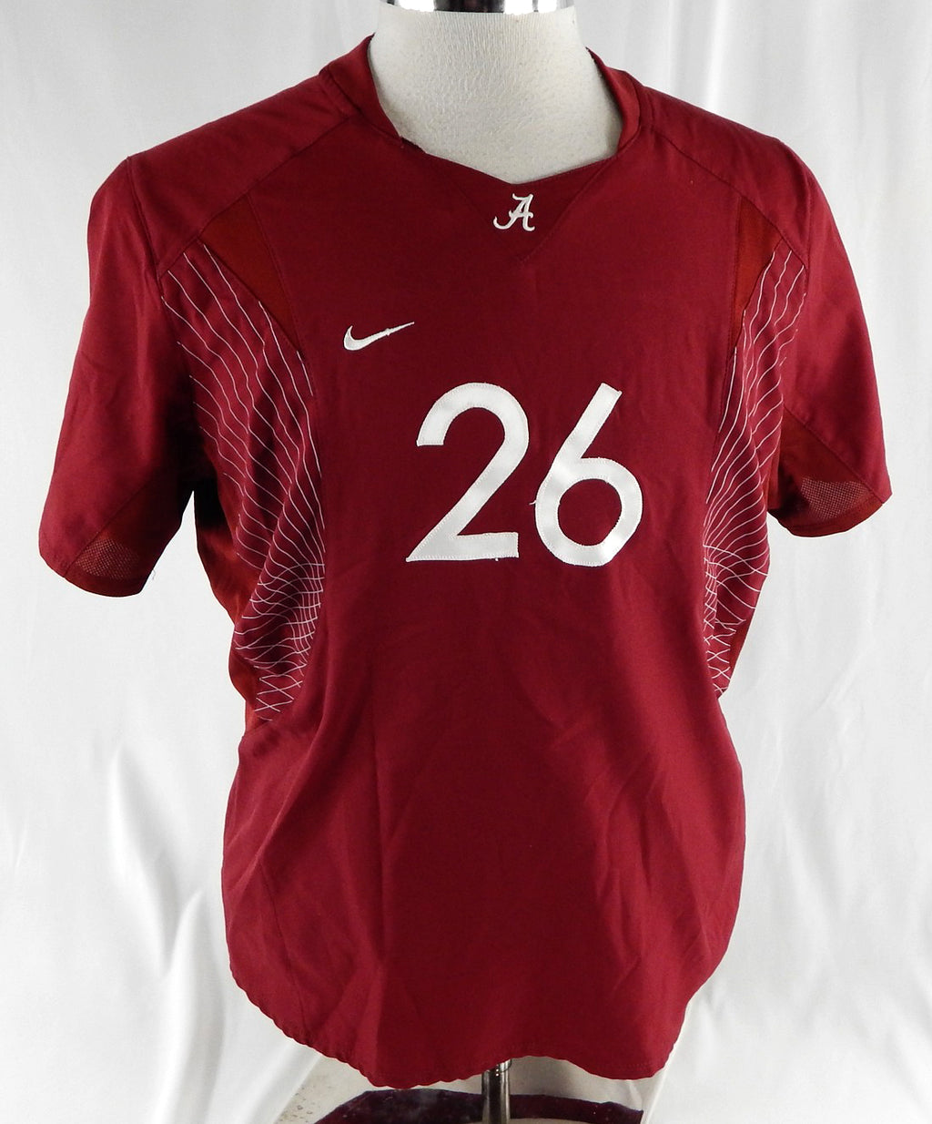 Womens Alabama Crimson Tide #26 Game Used Maroon Jersey Soccer L 626