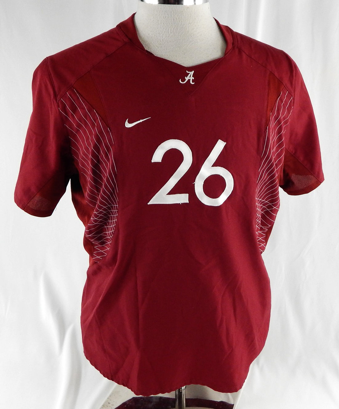 Womens Alabama Crimson Tide #26 Game Used Maroon Jersey Soccer L 626