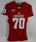 2012 Indiana Hoosiers #70 Game Used Red Jersey Nameplate Removed M DP14160