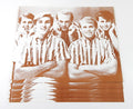 Lot of (5) The Beach Boys Vintage 11x14 Sepia Exhibit Photo Cards Brian Wilson