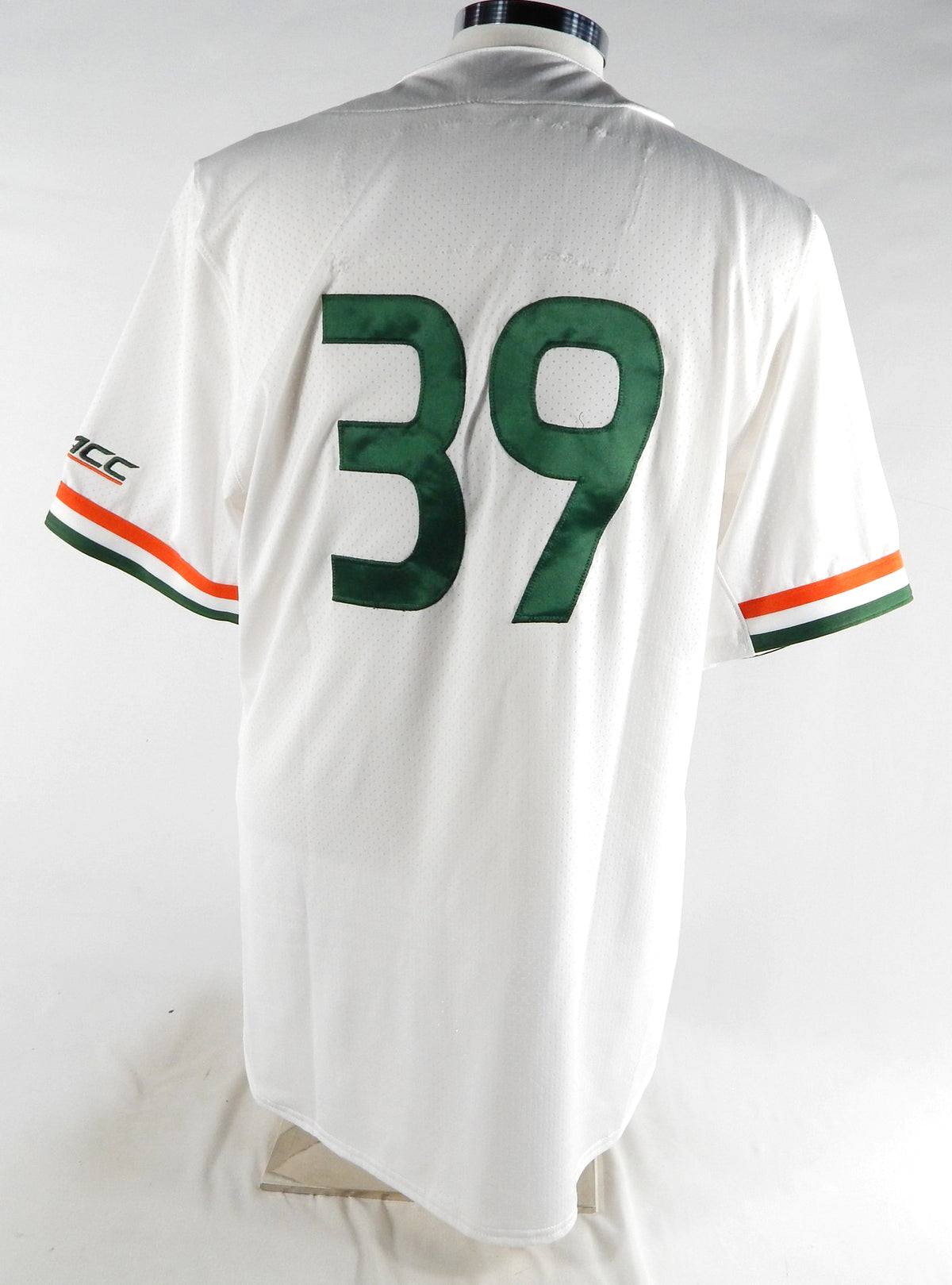 Miami Hurricanes #39 Game Used White Jersey NP RemBaseball 44 880 Pic2