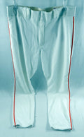 2015 Miami Marlins Lenny Harris #49 Game Used White Baseball Pants 40-44 P113292