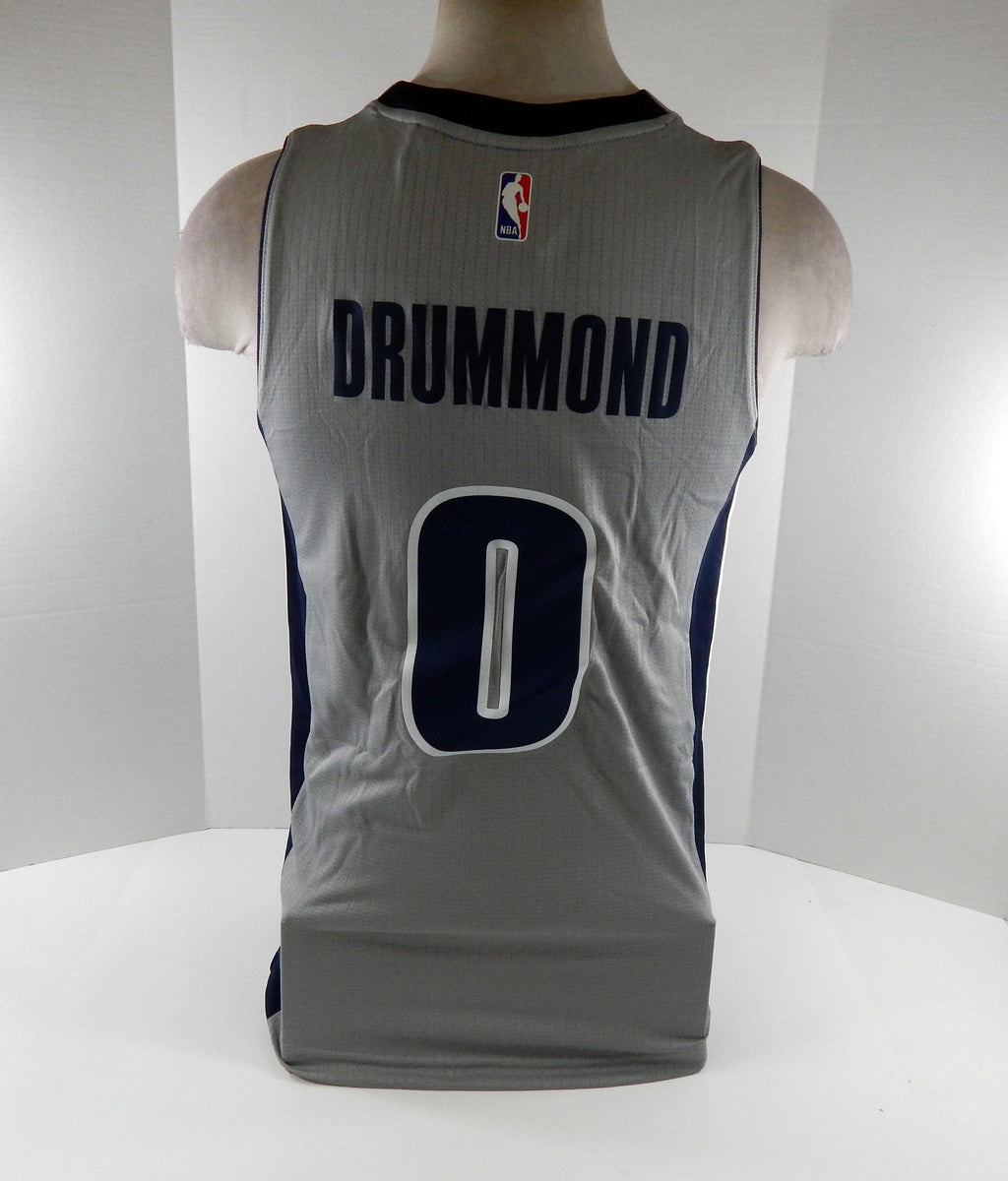 2016 Men Detroit Pistons Andre Drummond #0 Swingman Grey Jersey Adidas NWT S 44S Pic2