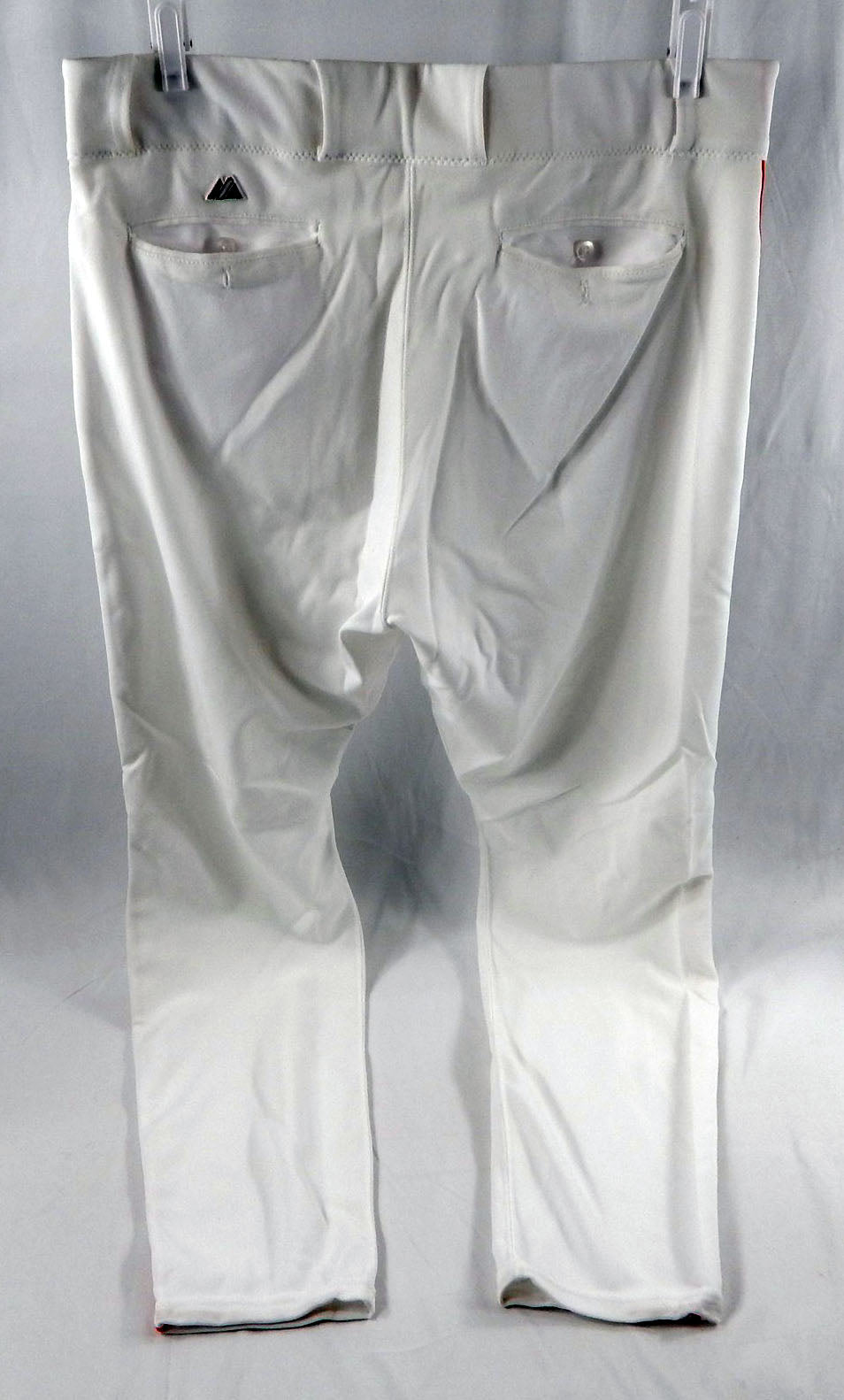 2015 Miami Marlins Lenny Harris #49 Game Used White Baseball Pants 40-44 P113292 Pic2