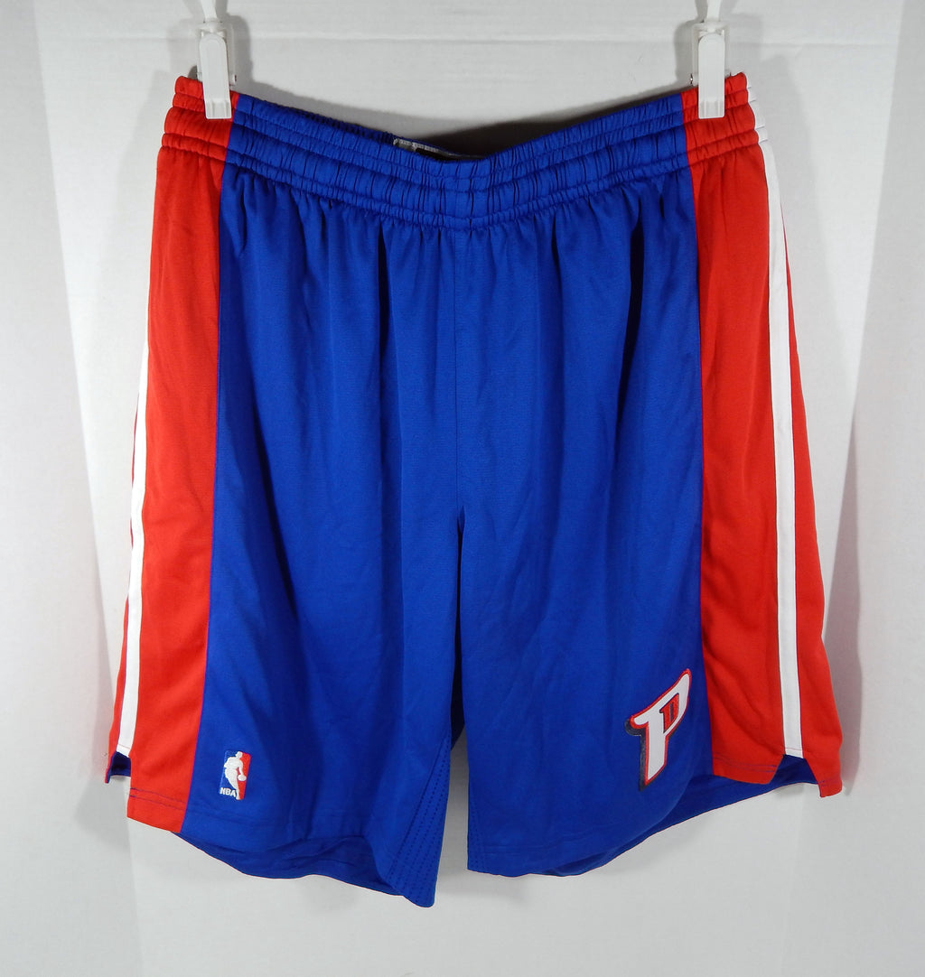 Detroit Pistons Game Issued Blue Shorts 2XL+2 DP68798