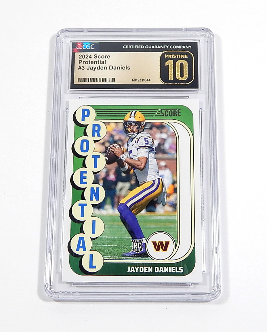 2024 Score Protential Jayden Daniels RC #3 Rookie CGC 10