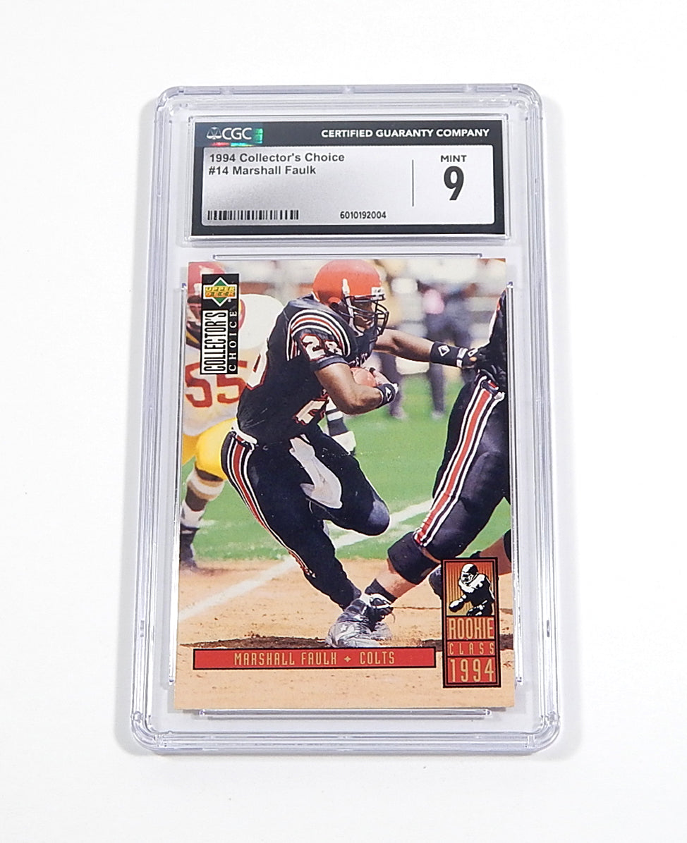 1994 UD Collector's Choice Marshall Faulk RC #14 CGC 9