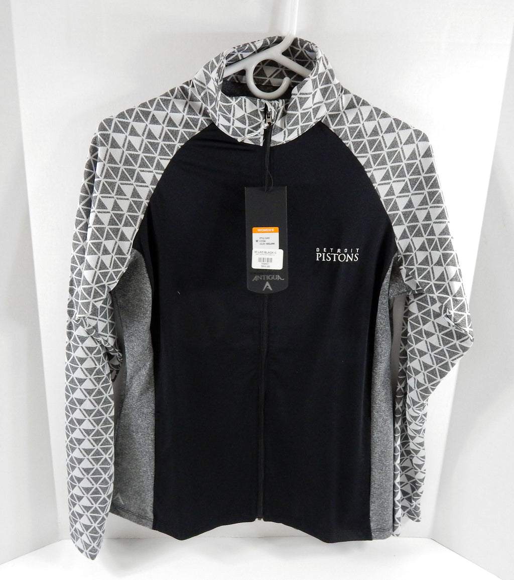 2016-17 Ladies Detroit Pistons  Black Curio Zip-Up Jacket Antigua NWT M 352S