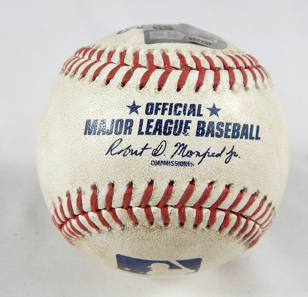 2023 Milwaukee Brewers National Game Used Baseball Freddy Peralta Joey Meneses 2