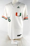 Miami Hurricanes #16 Game Used White Jersey Name Plate Removed Baseball 46 885