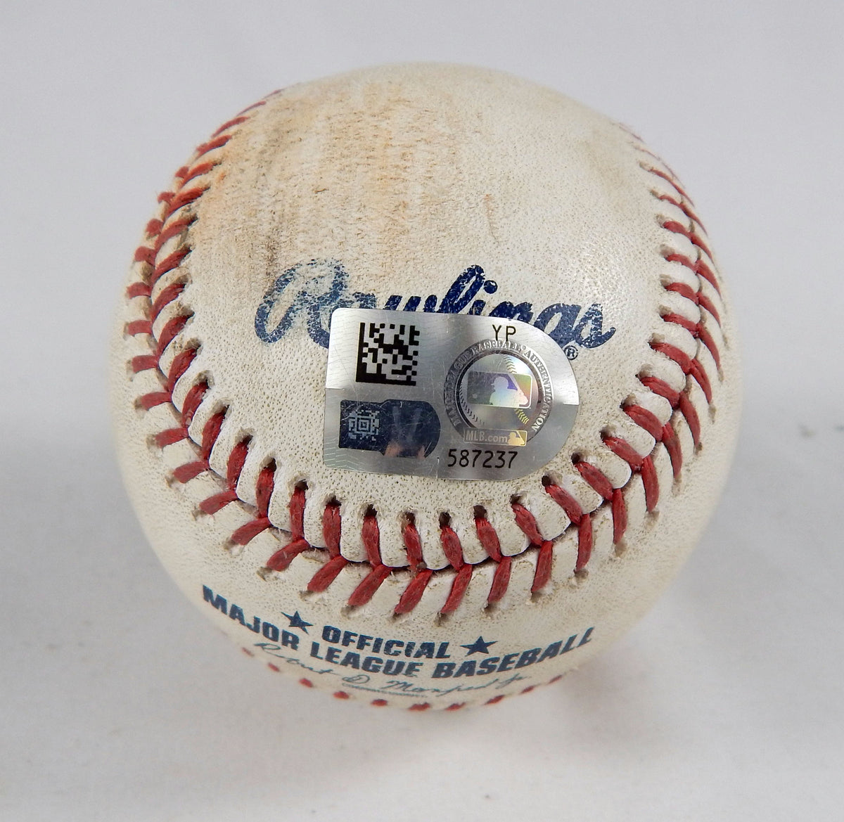 2023 Milwaukee Brewers National Game Used Baseball Freddy Peralta Joey Meneses 2 Pic2