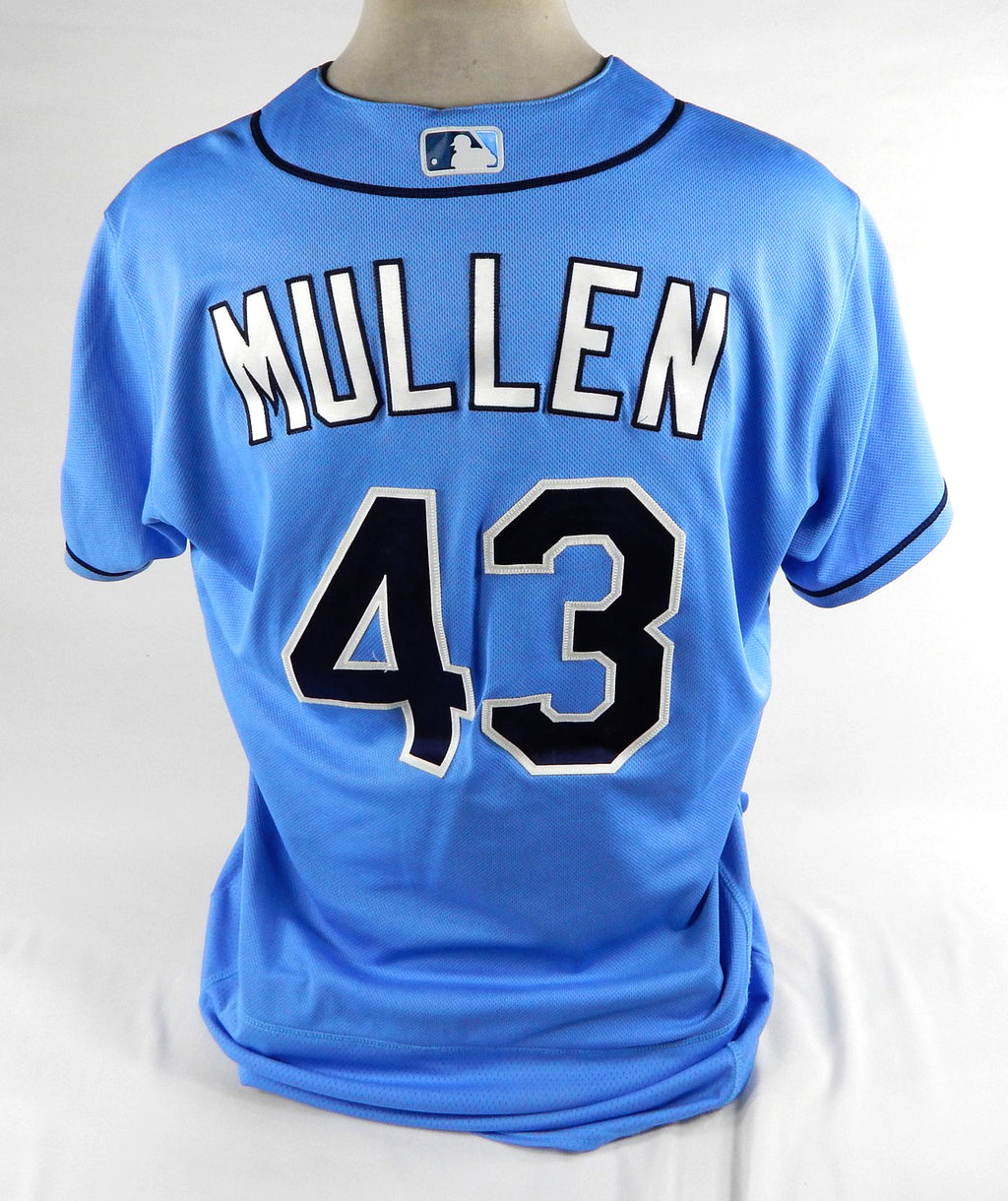 Tampa Bay Rays Sean Mullen #43 Game Used Blue Jersey BP ST 46 DP72398 Pic2