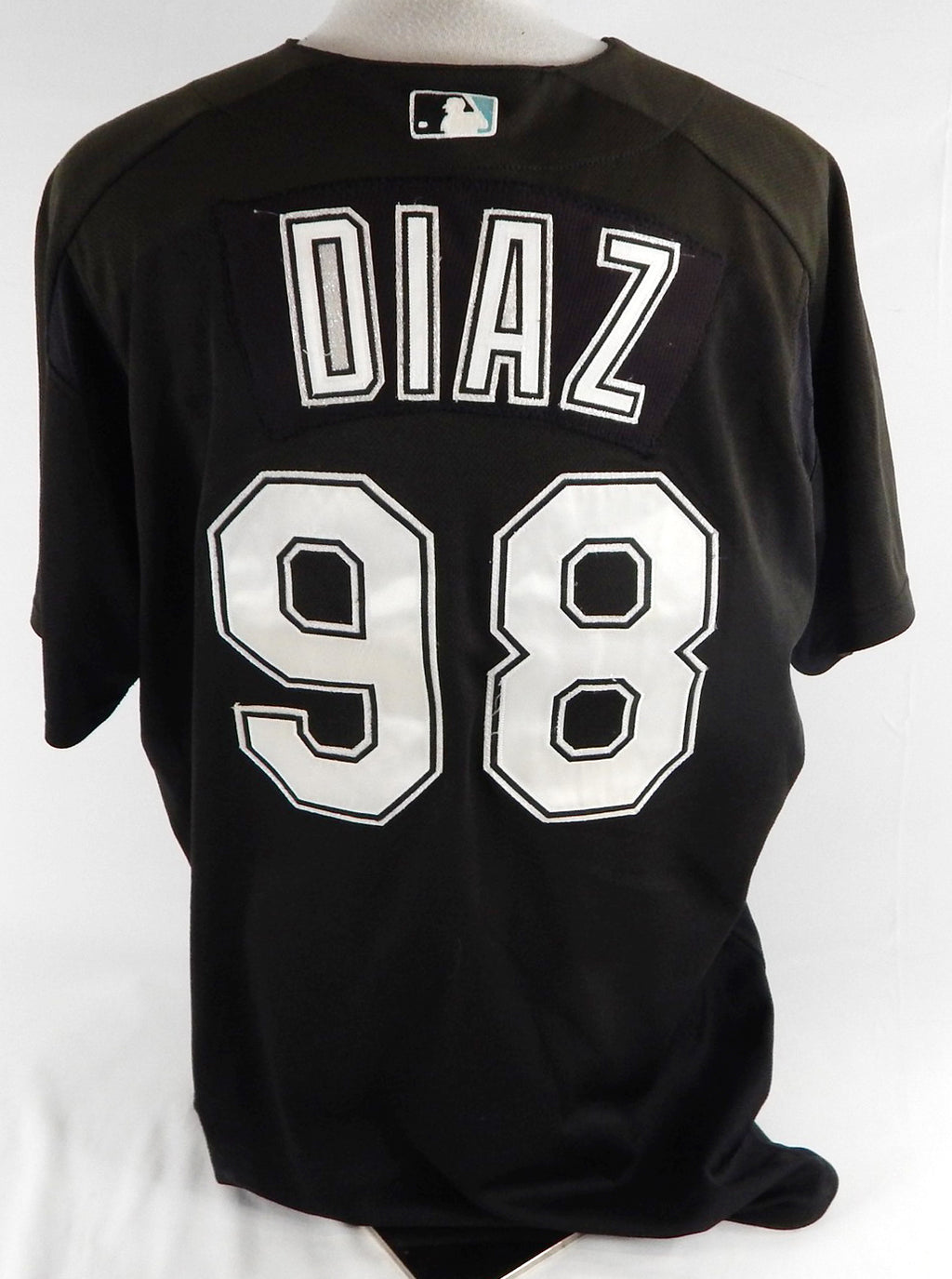 2003-06 Florida Marlins Diaz #98 Game Used Black Jersey BP XL 909 Pic2